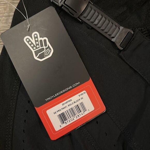 Troy Lee Designs SE Pro Pant Solo Black Motocross Bike Pants Size 30 NWT - Picture 8 of 9